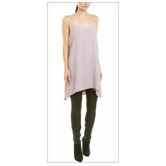 $178 NWT! BCBGMAXAZRIA Lilac Mauve Low Back Pleated Dress  A-line Slip Medium - Picture 9 of 10